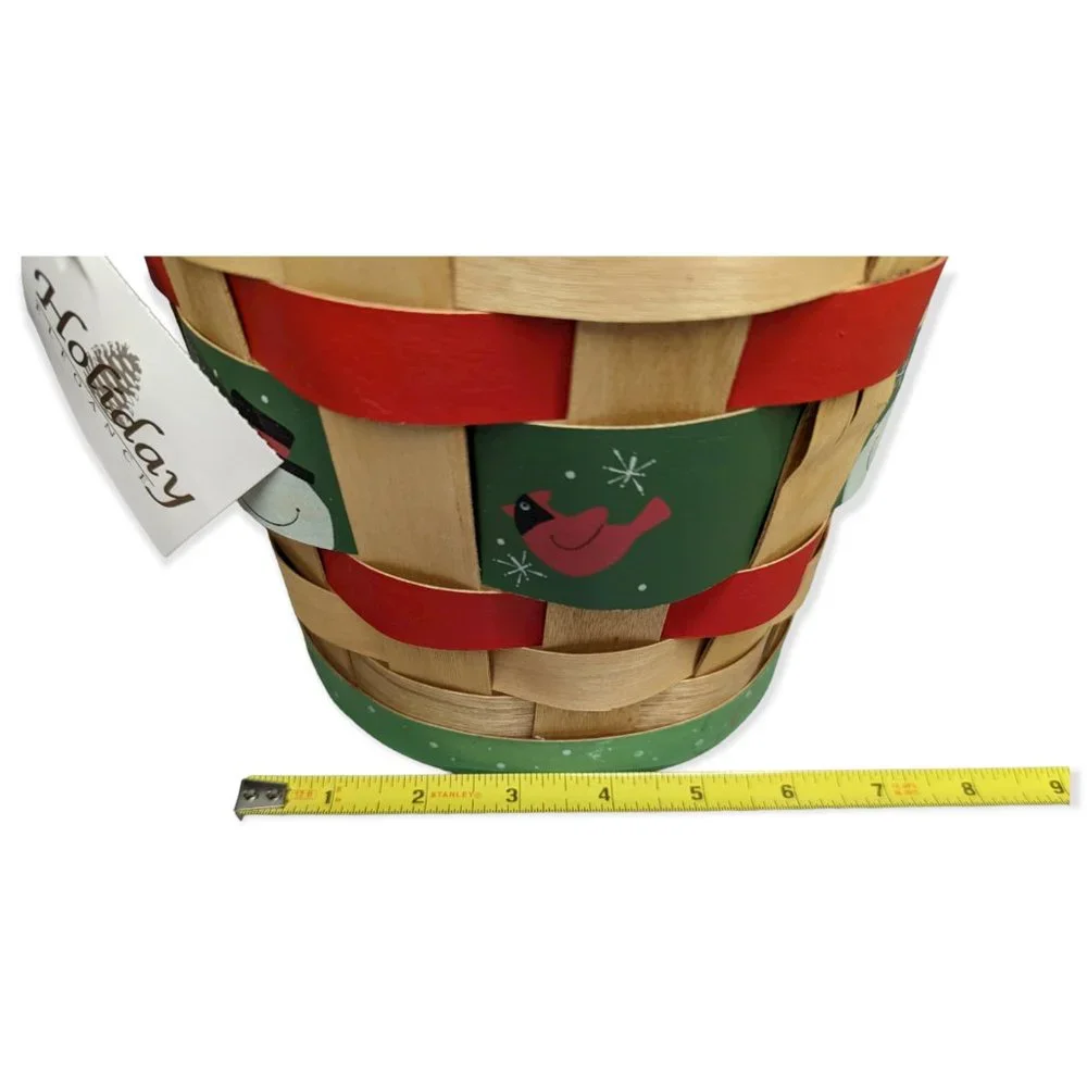 NWT Holiday Elegance Christmas Basket w/ Handle